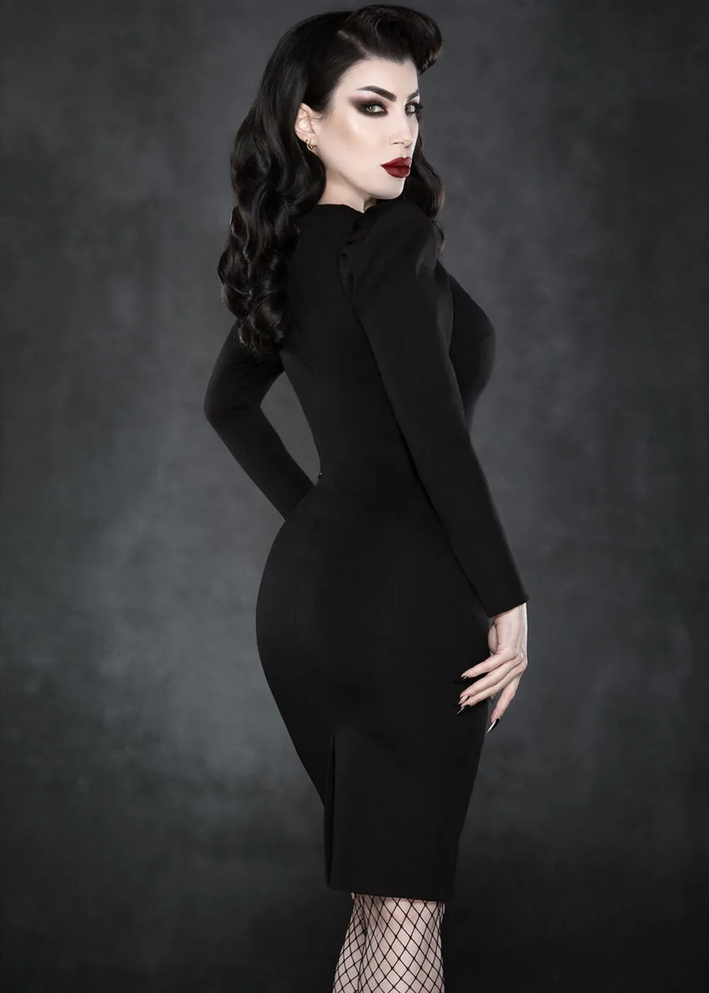 Katakomb Femme Fatal Pencil Dress Black