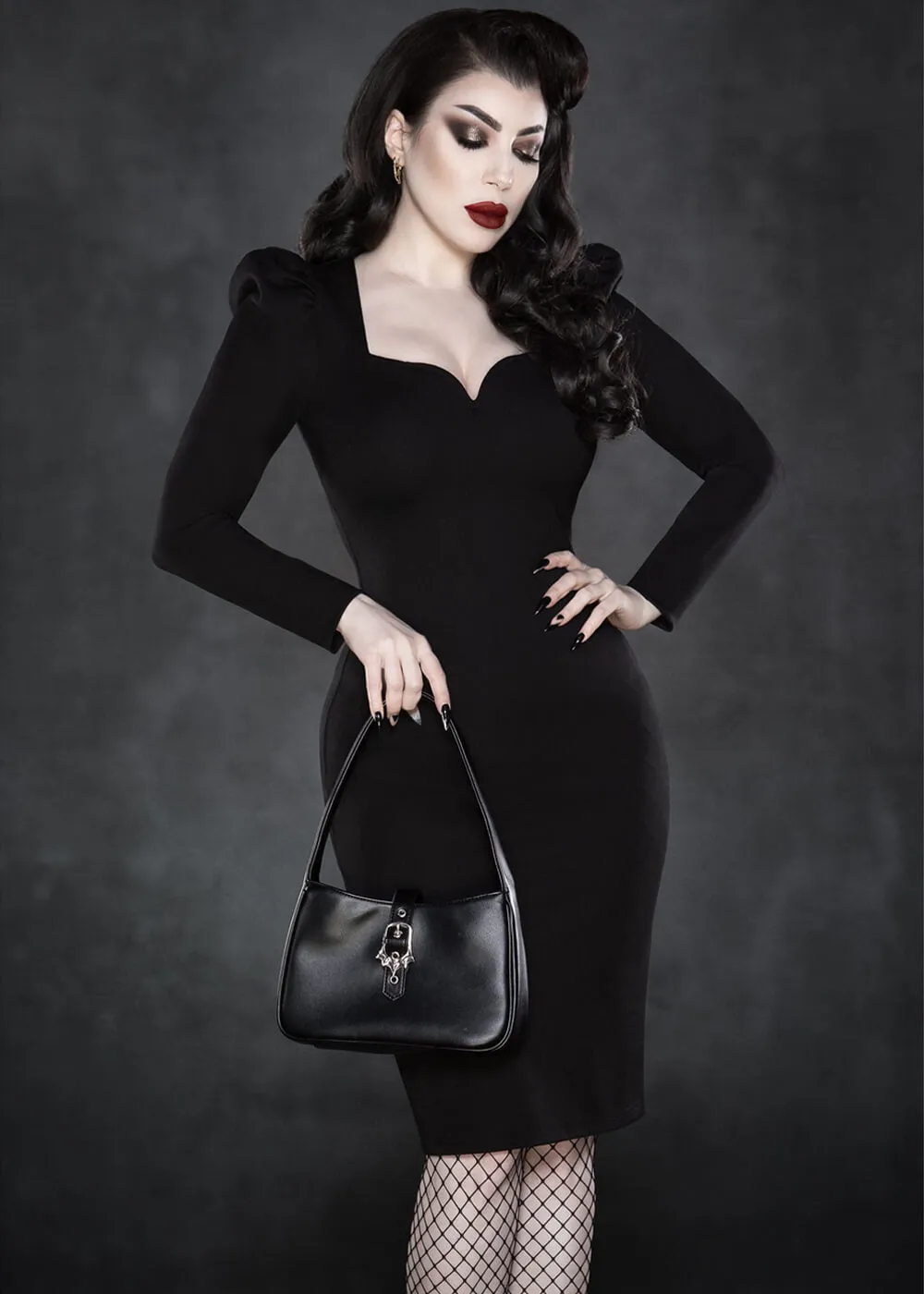 Katakomb Femme Fatal Pencil Dress Black
