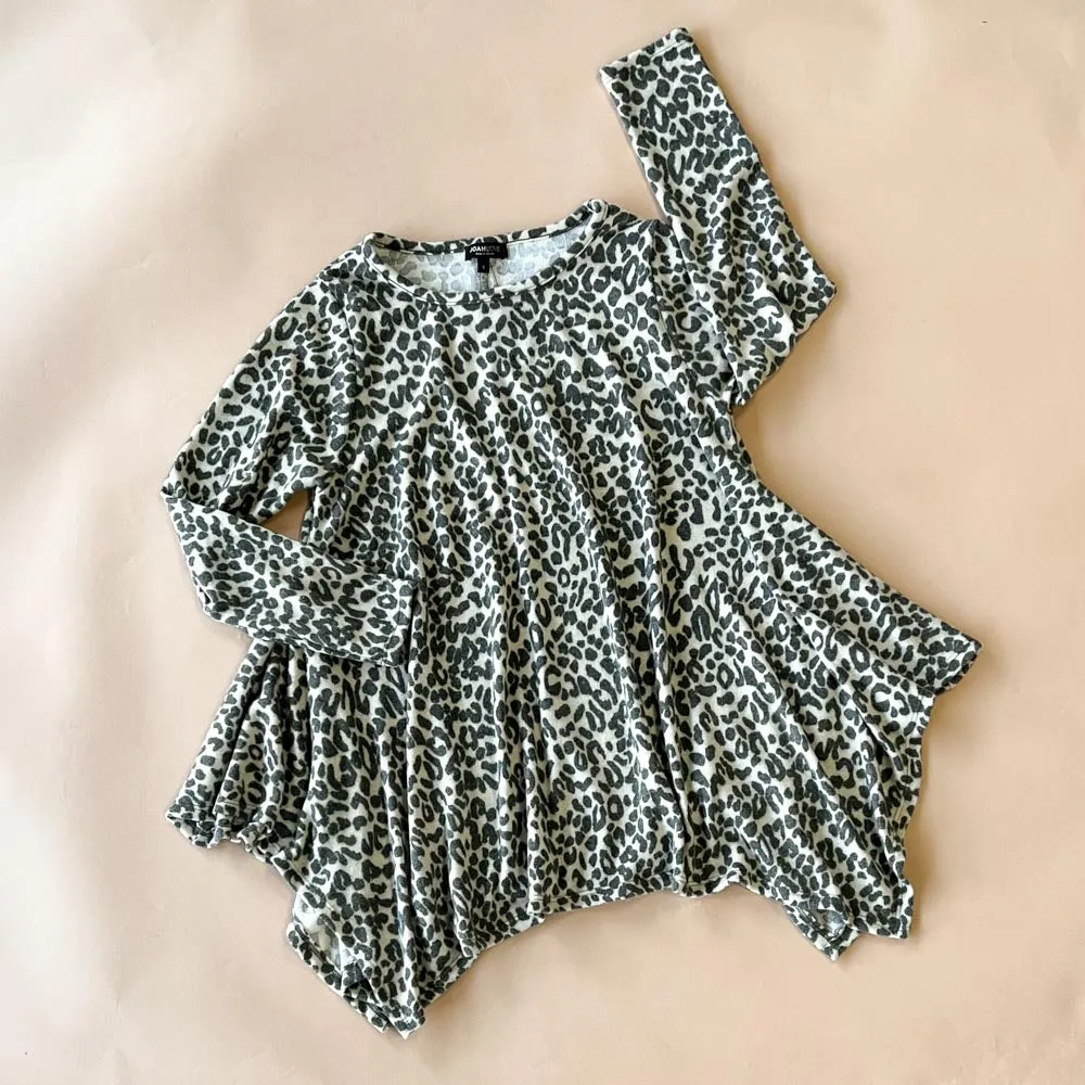 Kay Adult Tunic Top | Leopard Faux Cashmere