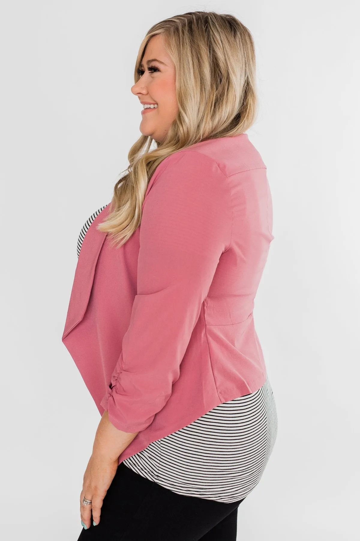 Keep It Professional Blazer- Dark Mauve