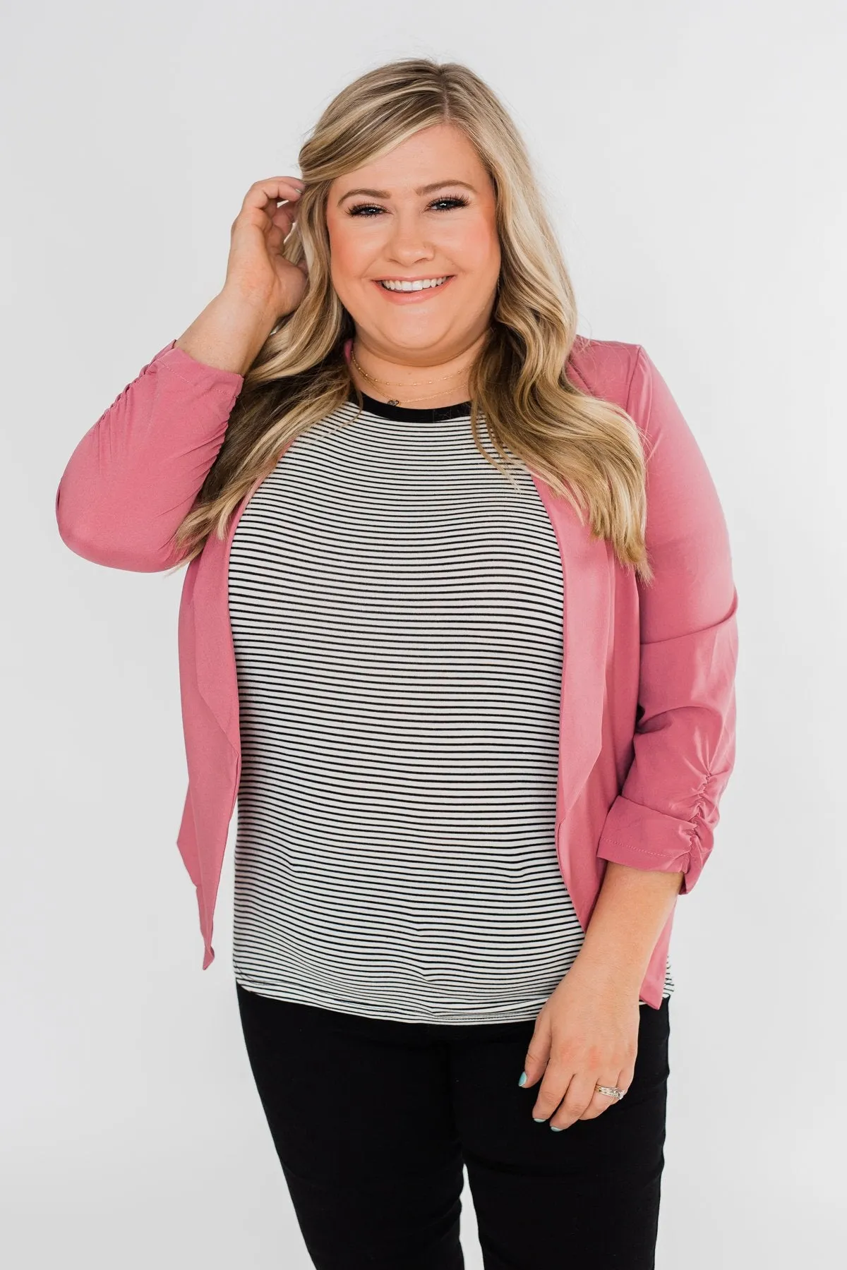 Keep It Professional Blazer- Dark Mauve