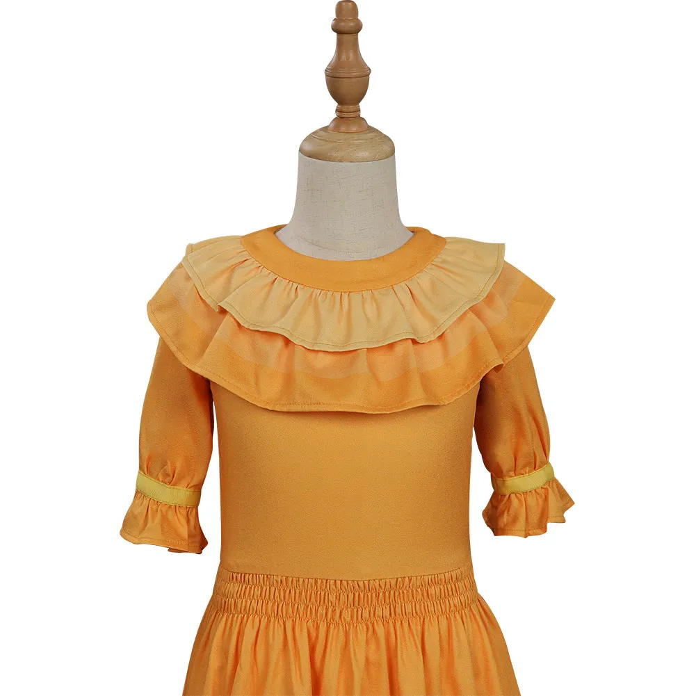 Kids Encanto PEPA Dress Outfits Cosplay Costume Halloween Carnival Suit