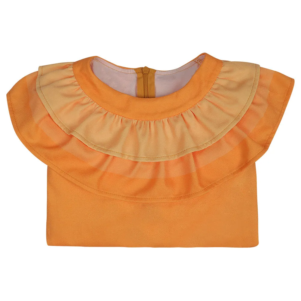 Kids Encanto PEPA Dress Outfits Cosplay Costume Halloween Carnival Suit