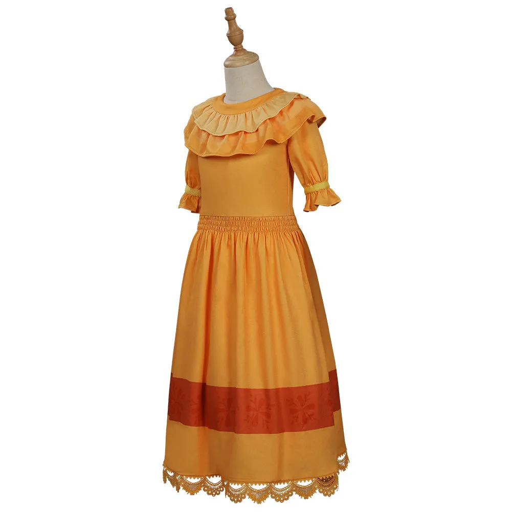 Kids Encanto PEPA Dress Outfits Cosplay Costume Halloween Carnival Suit