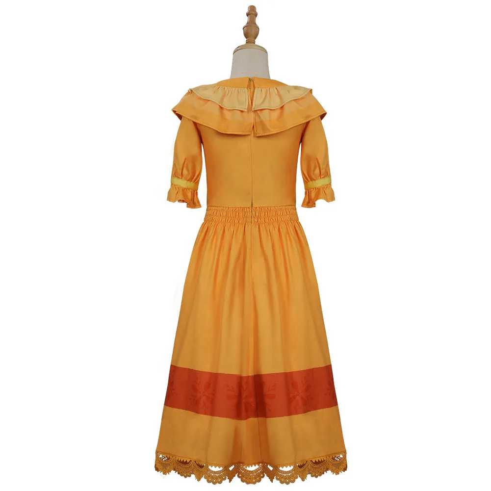 Kids Encanto PEPA Dress Outfits Cosplay Costume Halloween Carnival Suit