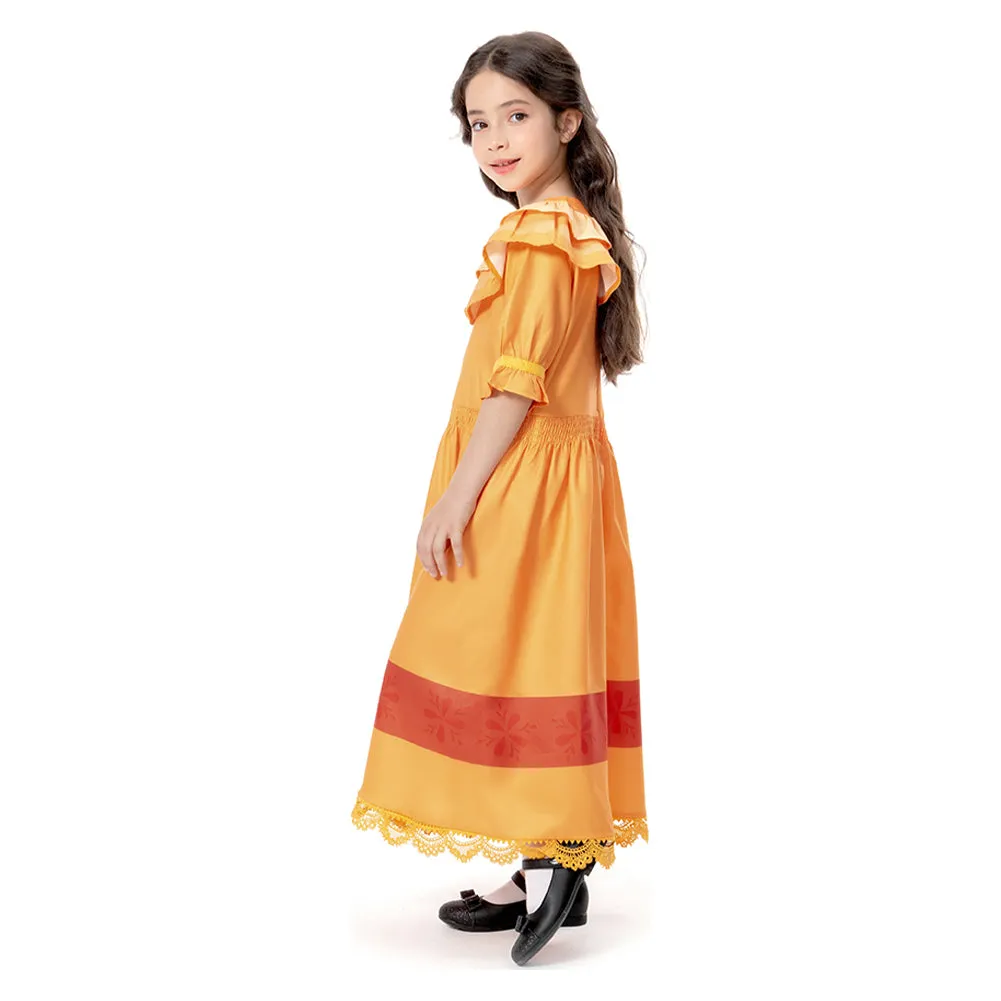 Kids Encanto PEPA Dress Outfits Cosplay Costume Halloween Carnival Suit
