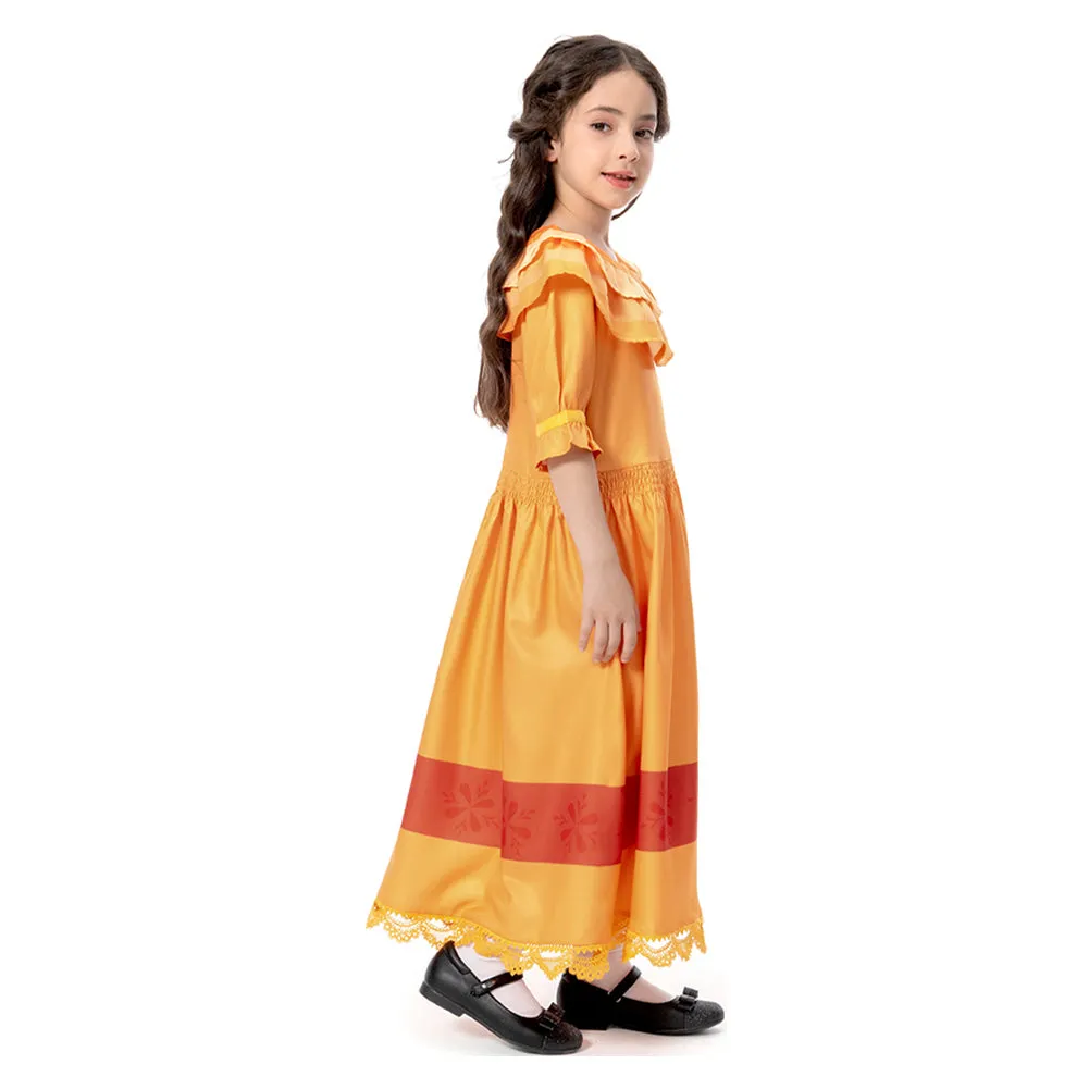 Kids Encanto PEPA Dress Outfits Cosplay Costume Halloween Carnival Suit