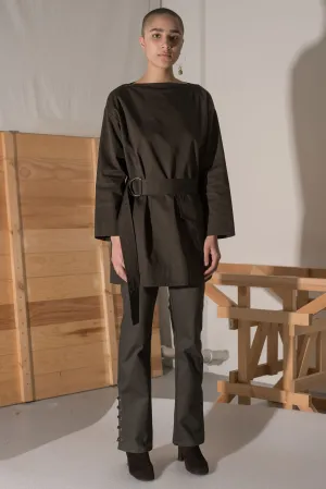 Laced Hem Pants - Umber