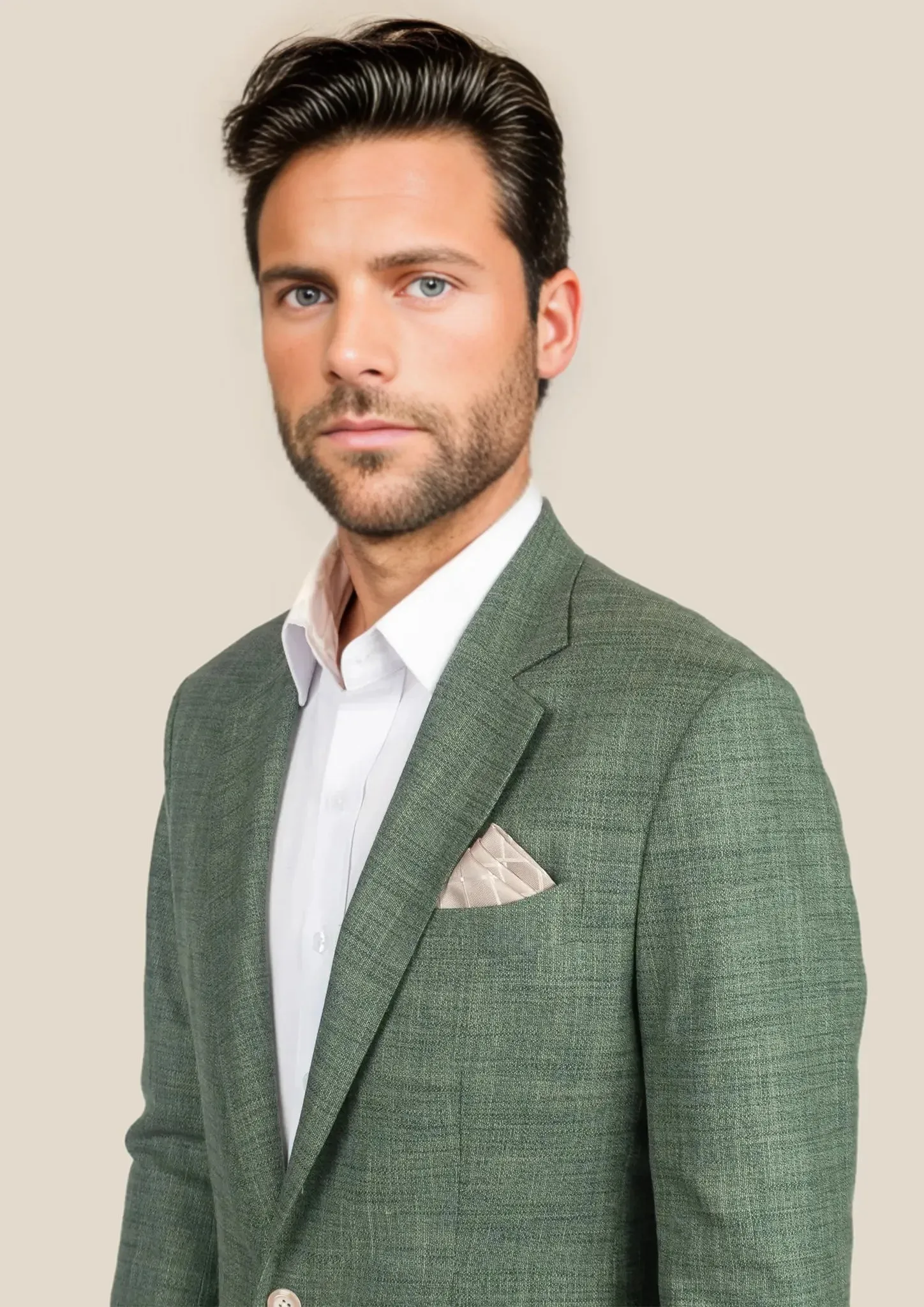 Lafayette Aspen Green Hopsack Suit
