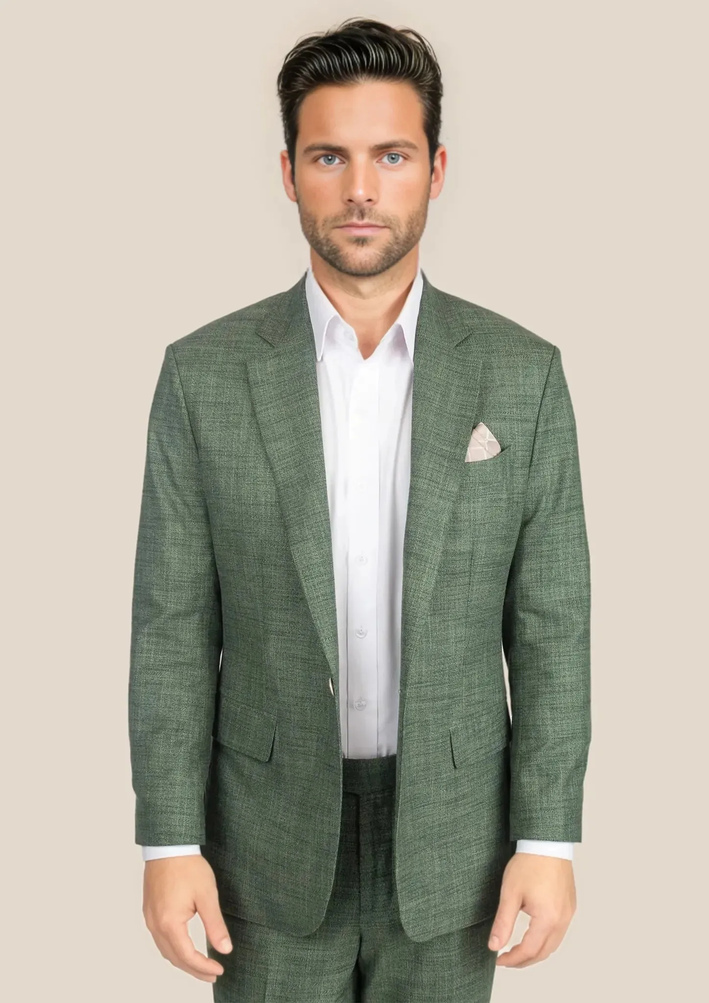 Lafayette Aspen Green Hopsack Suit