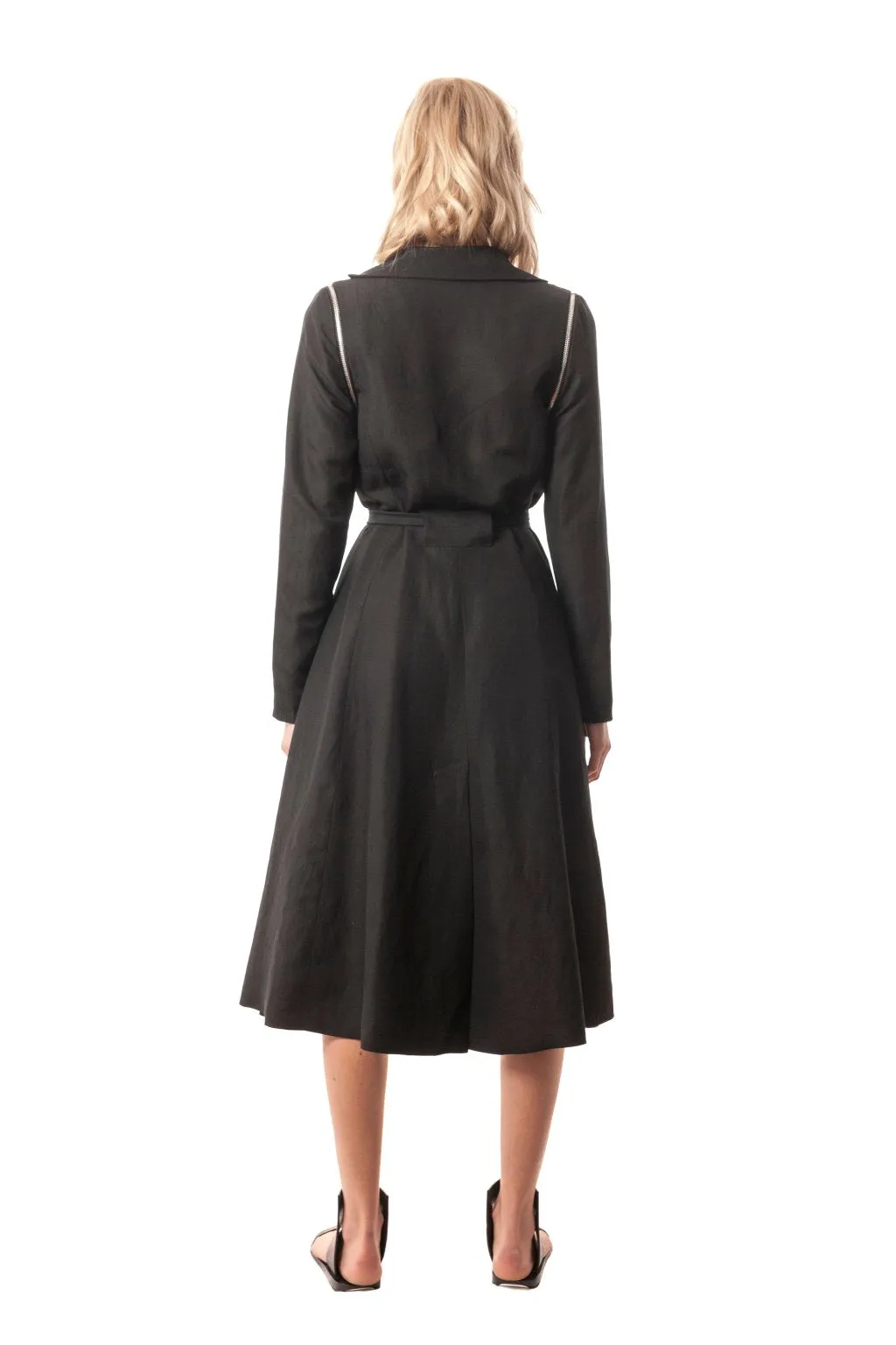 Lampedusa Long Convertible Duster Coat/Vest in Silk/Linen