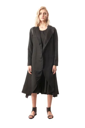 Lampedusa Long Convertible Duster Coat/Vest in Silk/Linen