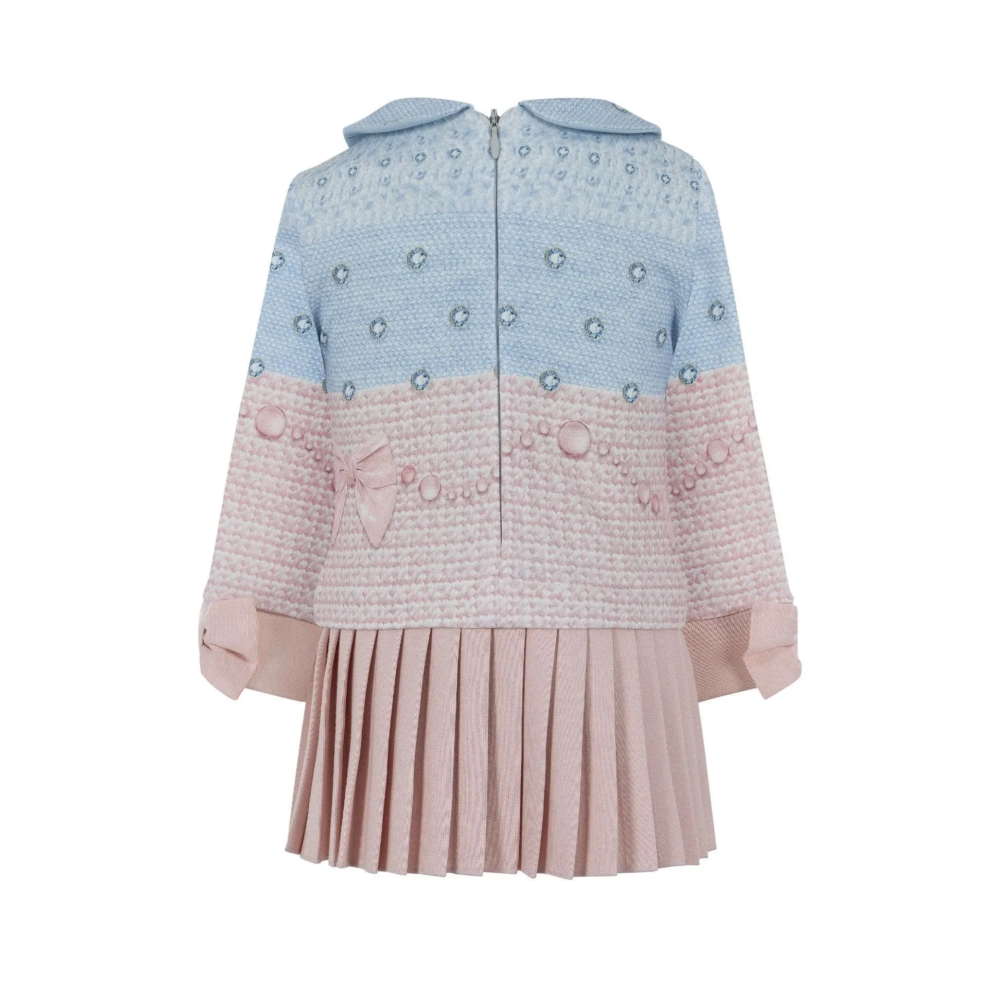 LAPIN HOUSE - Pleated Bow Jewel Dress - Pink