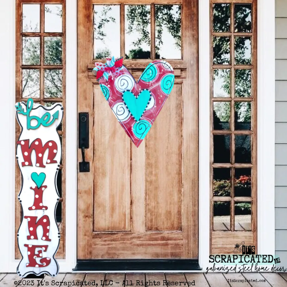 Layered Heart - Whimsical Polka Dot Teal