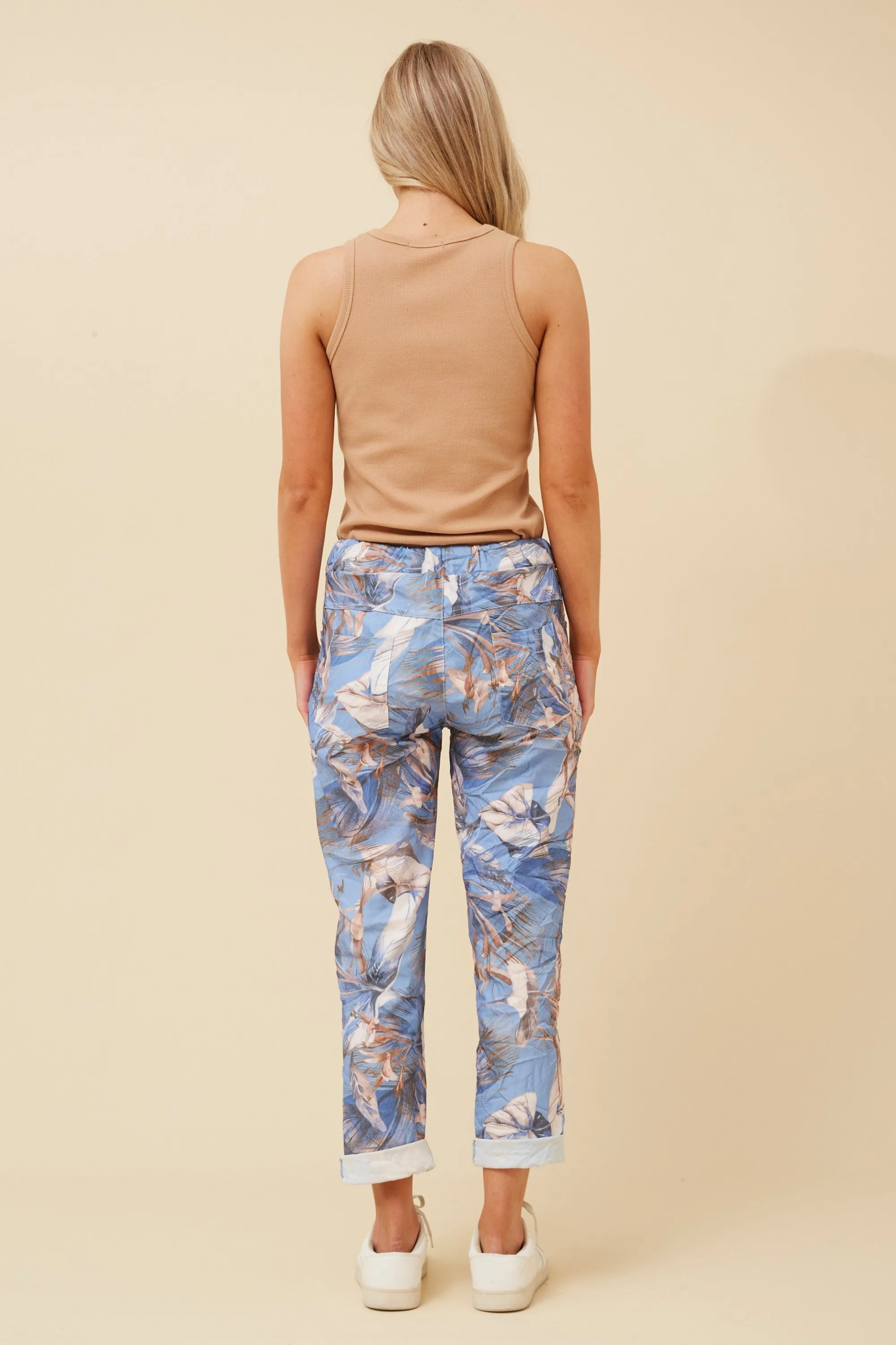 Leaf Print Pants