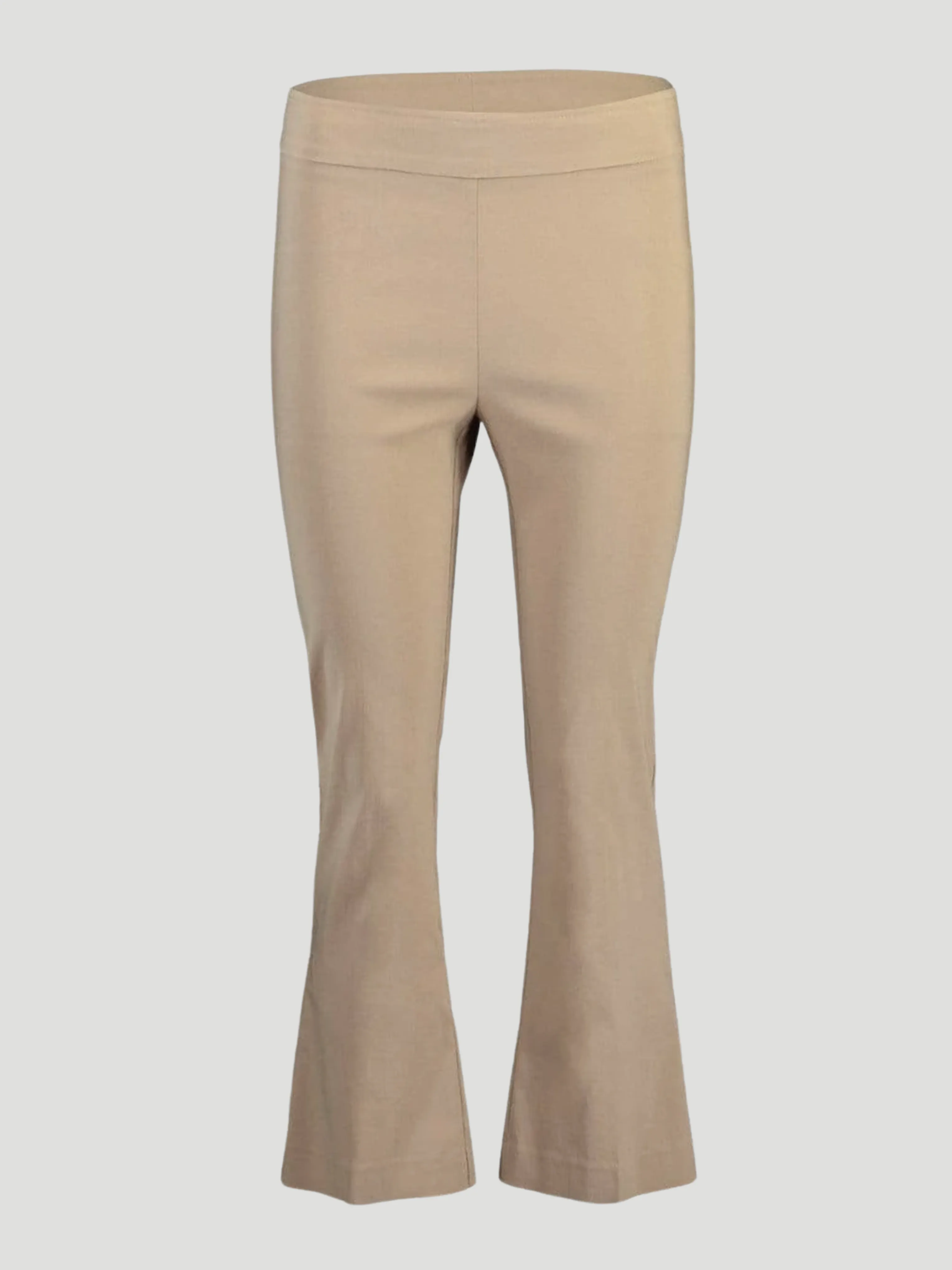 Leo Crop Flare Pant in Beige