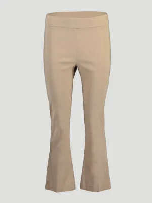 Leo Crop Flare Pant in Beige