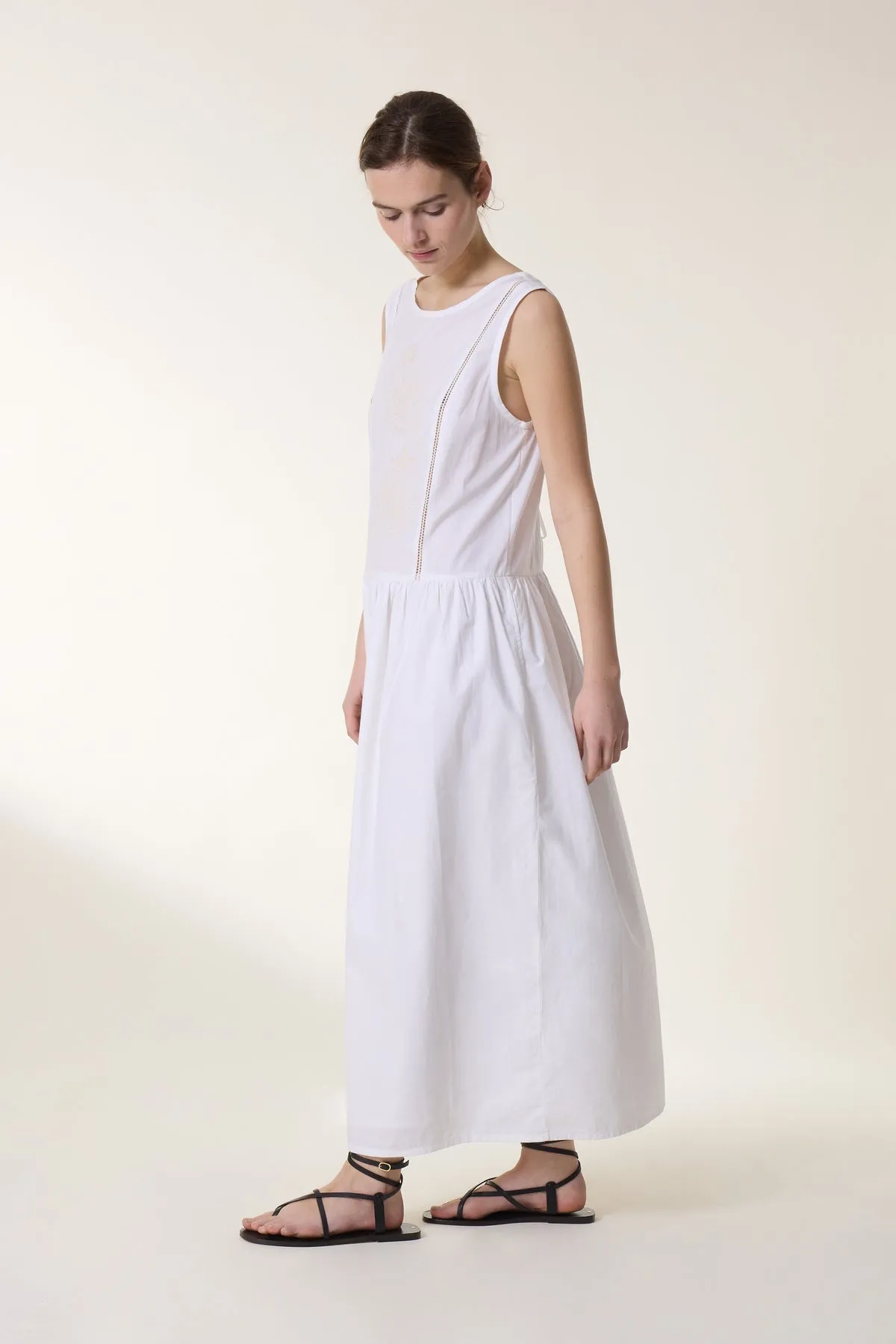 Leon & Harper River TC129 Brd   White Sleeveless Dress