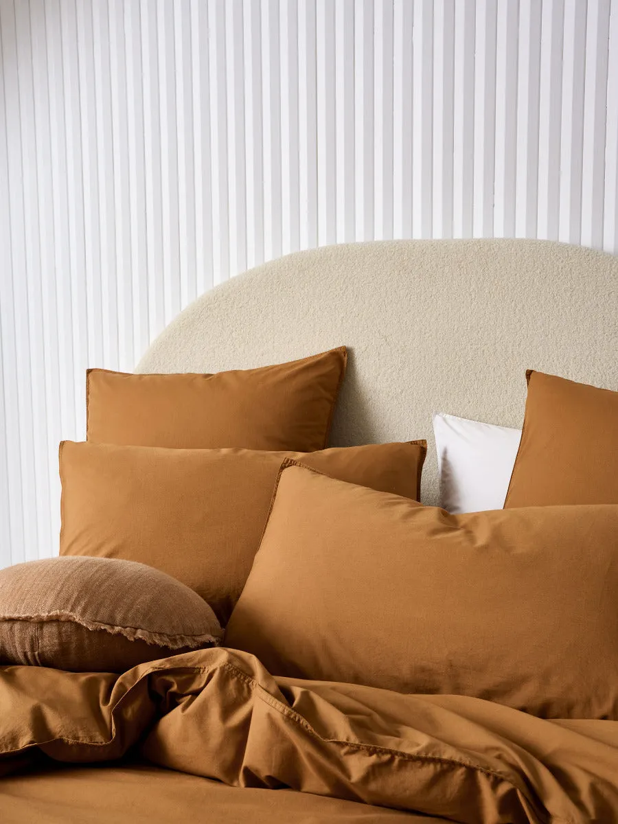 LINEN HOUSE TERRA CINNAMON QUILT COVER SET