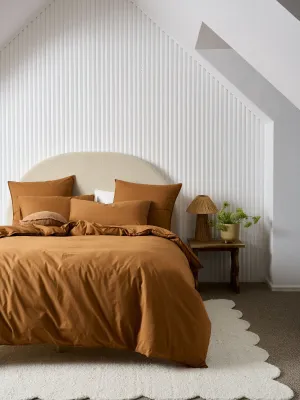 LINEN HOUSE TERRA CINNAMON QUILT COVER SET