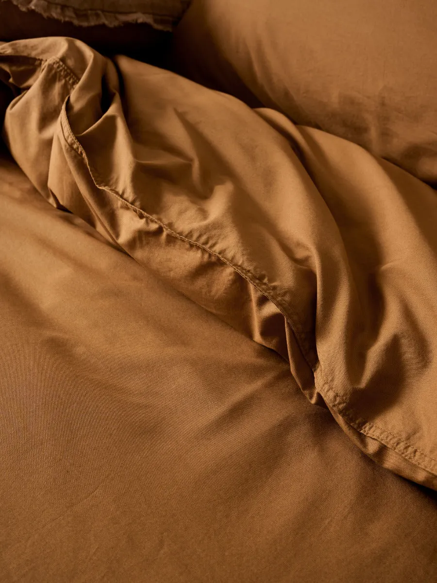 LINEN HOUSE TERRA CINNAMON QUILT COVER SET