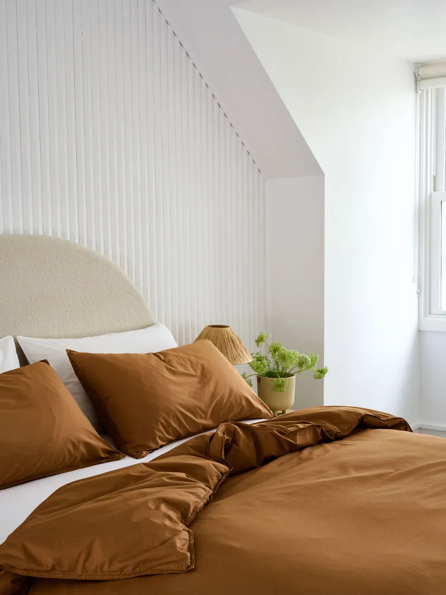 LINEN HOUSE TERRA CINNAMON QUILT COVER SET