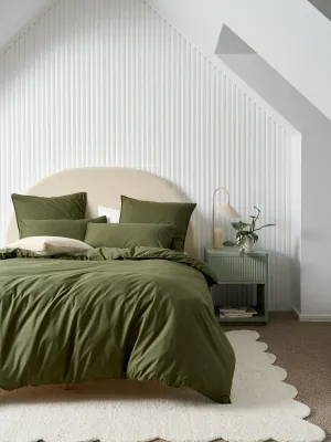 LINEN HOUSE TERRA OLIVE QUILT COVER SET