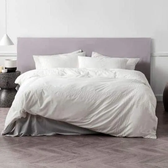 Linen House White Mayfair Duvet Cover Set