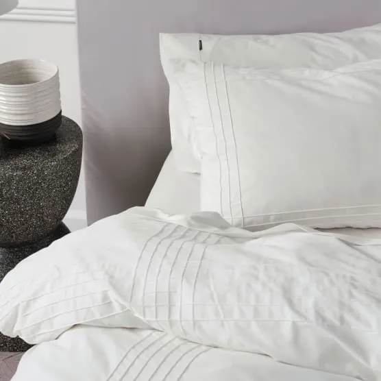 Linen House White Mayfair Duvet Cover Set