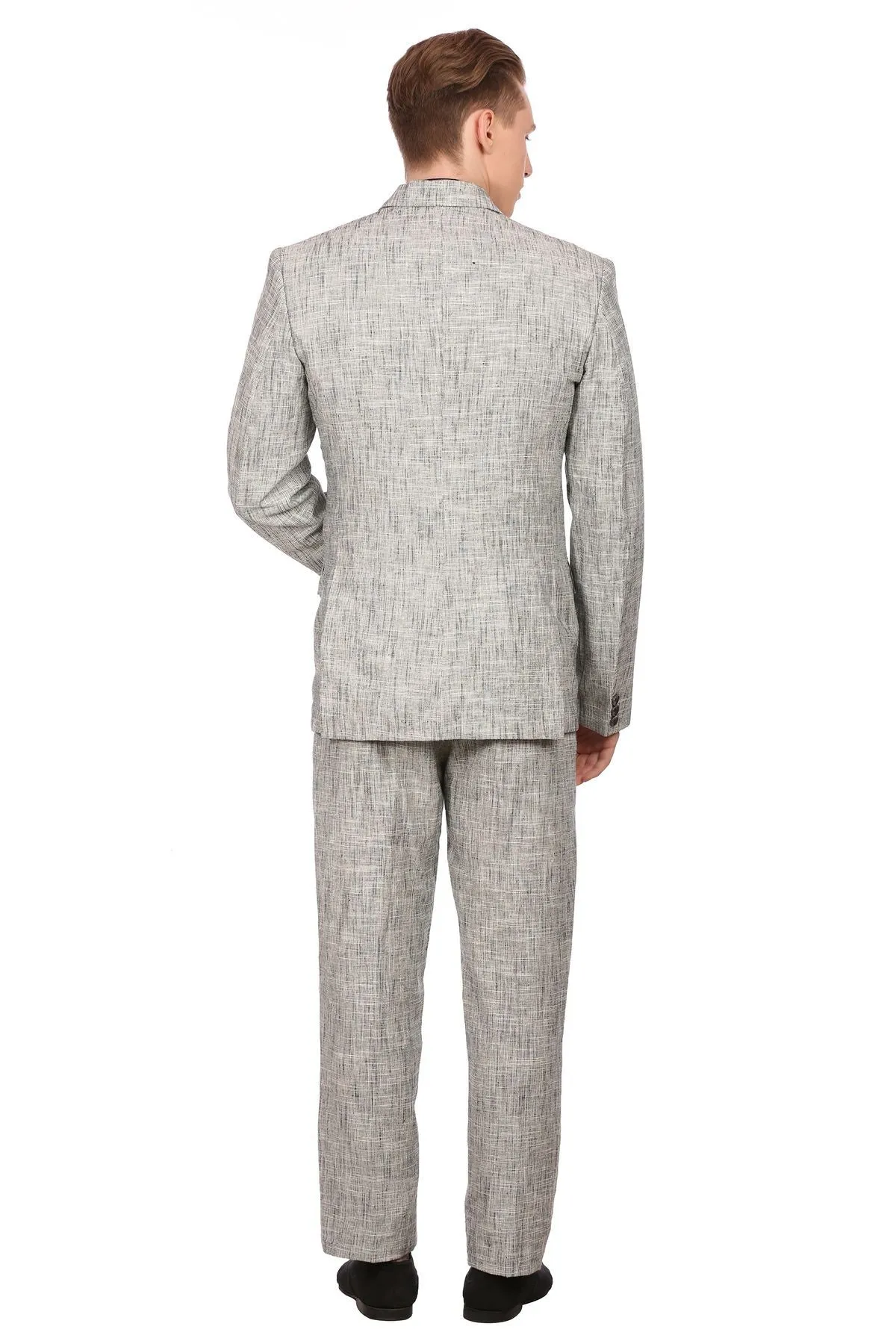 Linen Silver Suit