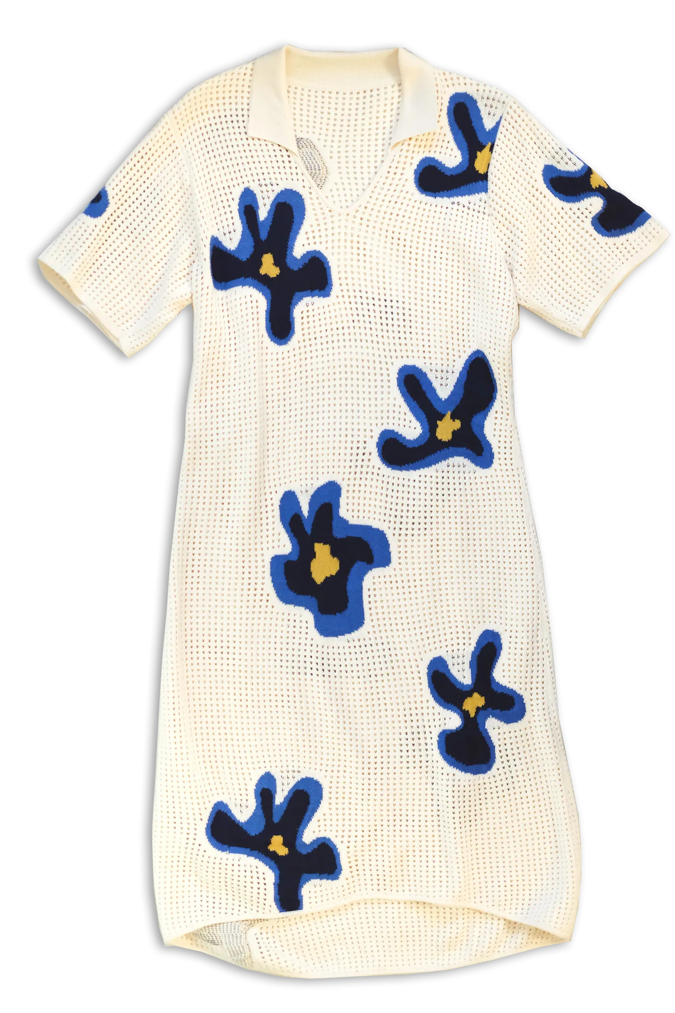 lucia dress in sapphire floral size small sample