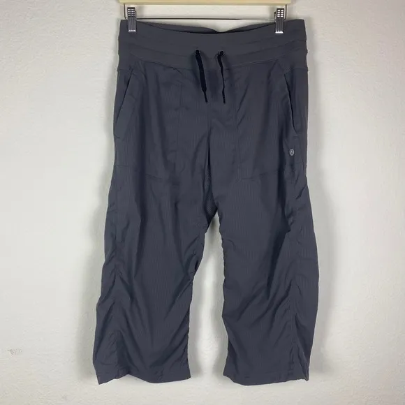 Lululemon Womens Size 8 Dance Studio Pants 19&quot; Cropped Capri Gray Lightweight