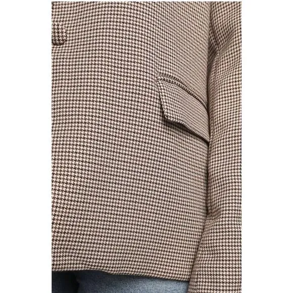 Lulus houndstooth taupe women's Blazer size medium