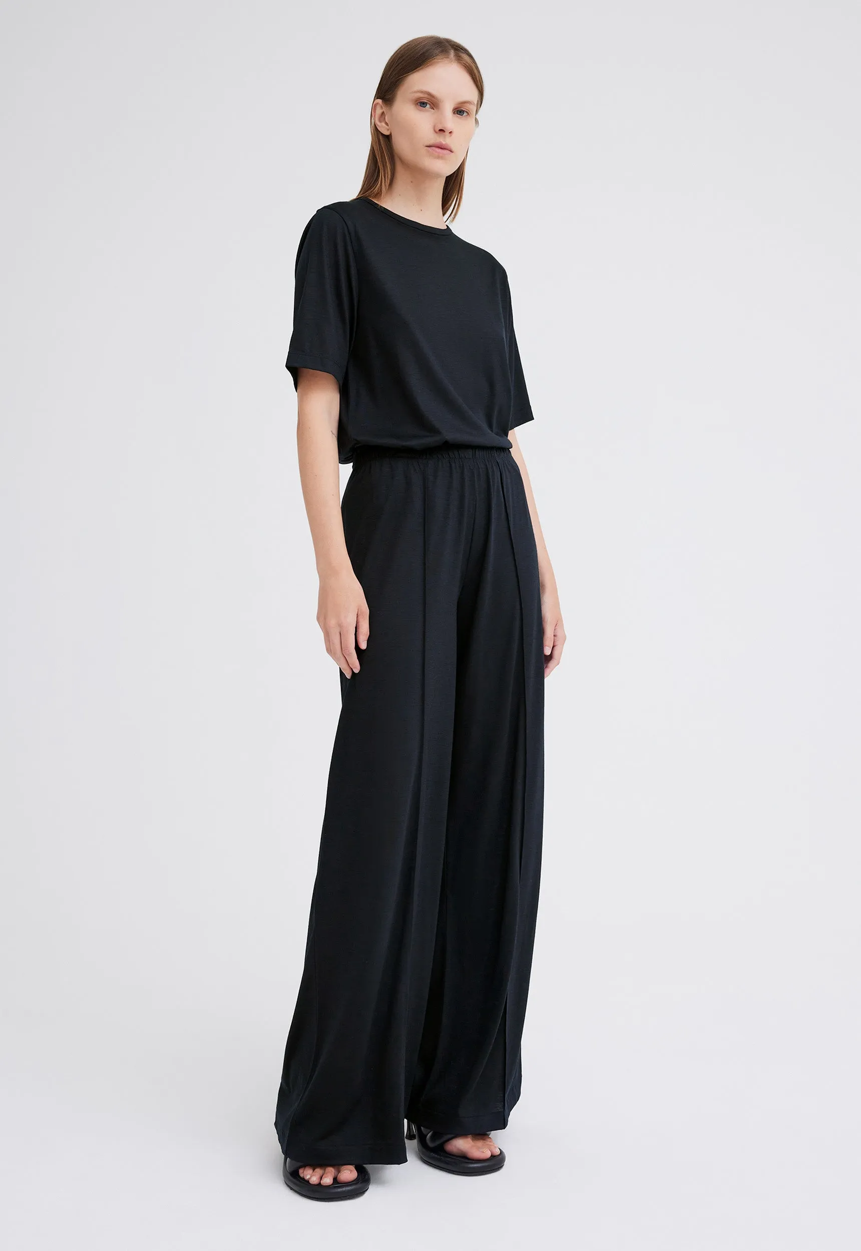 Lyra Wool Jersey Pant - Black