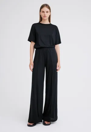 Lyra Wool Jersey Pant - Black