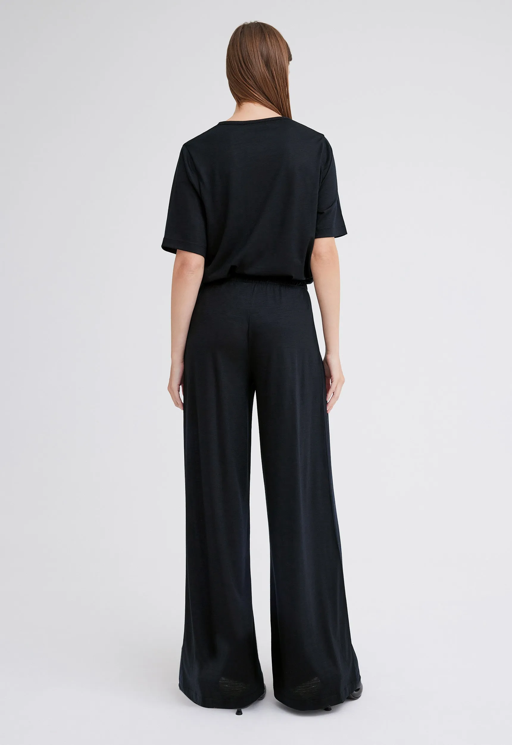 Lyra Wool Jersey Pant - Black