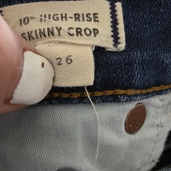 Madewell 10&quot; High-Rise Skinny Crop Jeans: Button-Front TENCEL™, Size 26