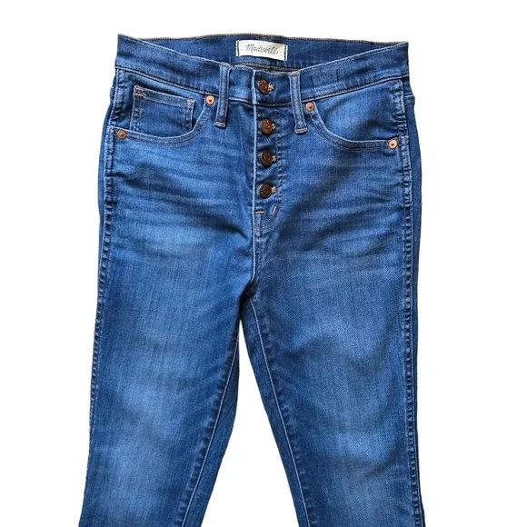 Madewell 10&quot; High-Rise Skinny Crop Jeans: Button-Front TENCEL™, Size 26