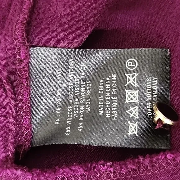Maeve Anthropologie Galina Boho Plum Pleated Dress Size M