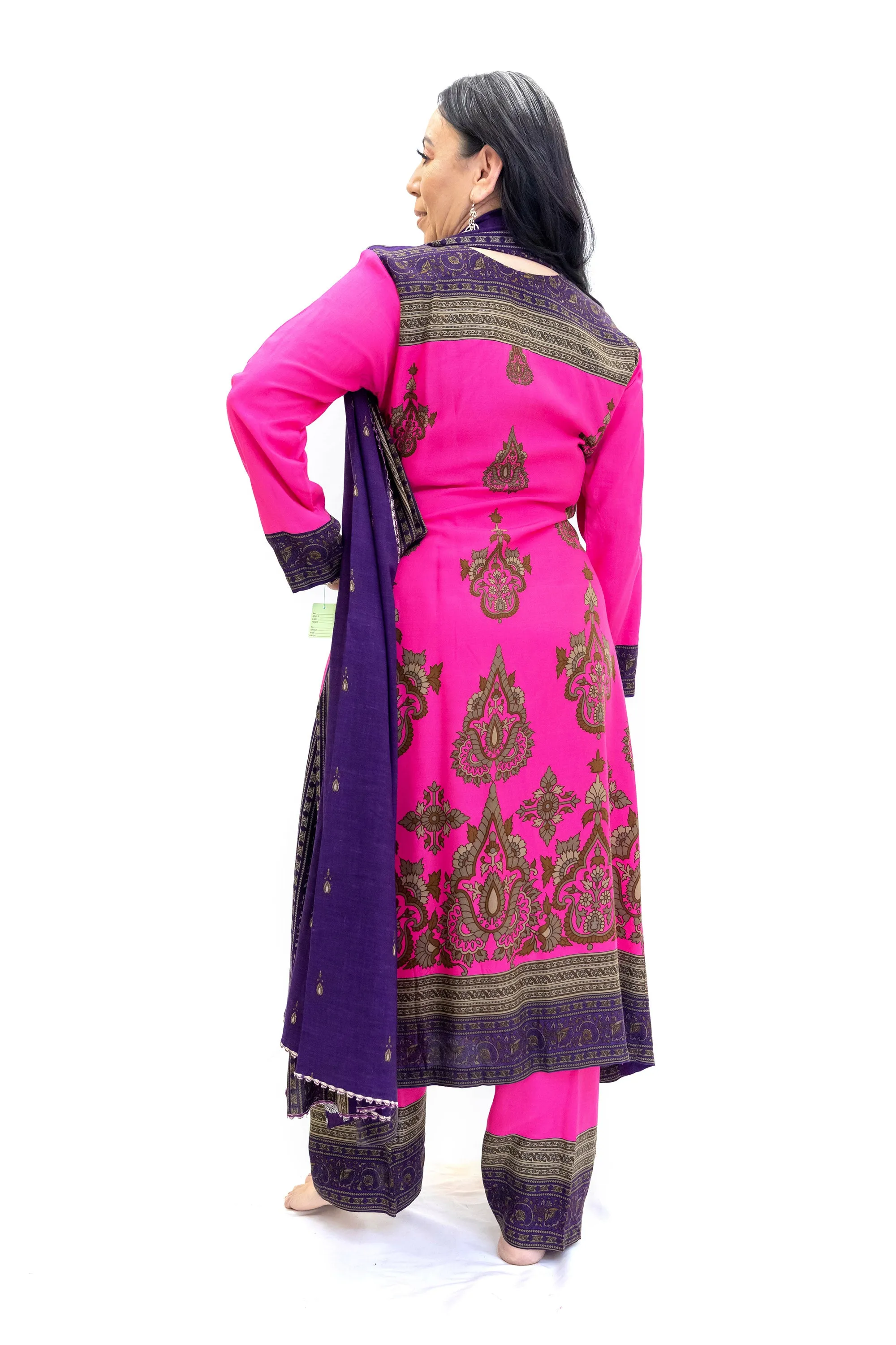 Magenta Cotton Salwar Kameez - Suit - Nishaat Linen
