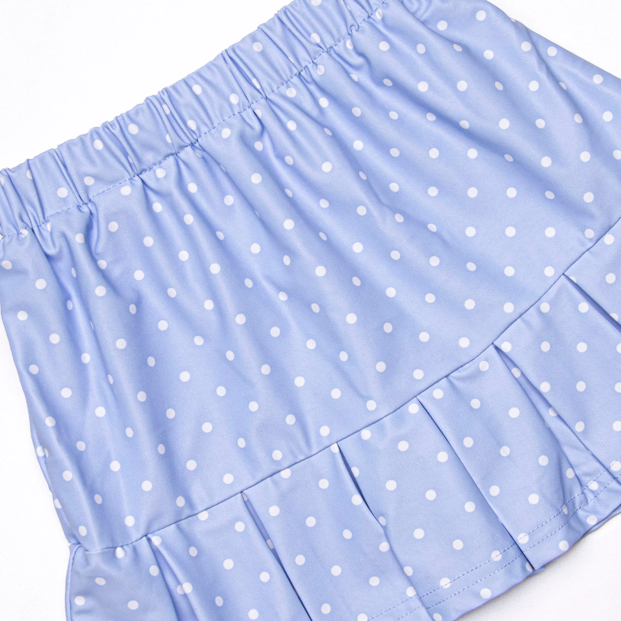 Match Point Polka Dots Skirt Set, Blue
