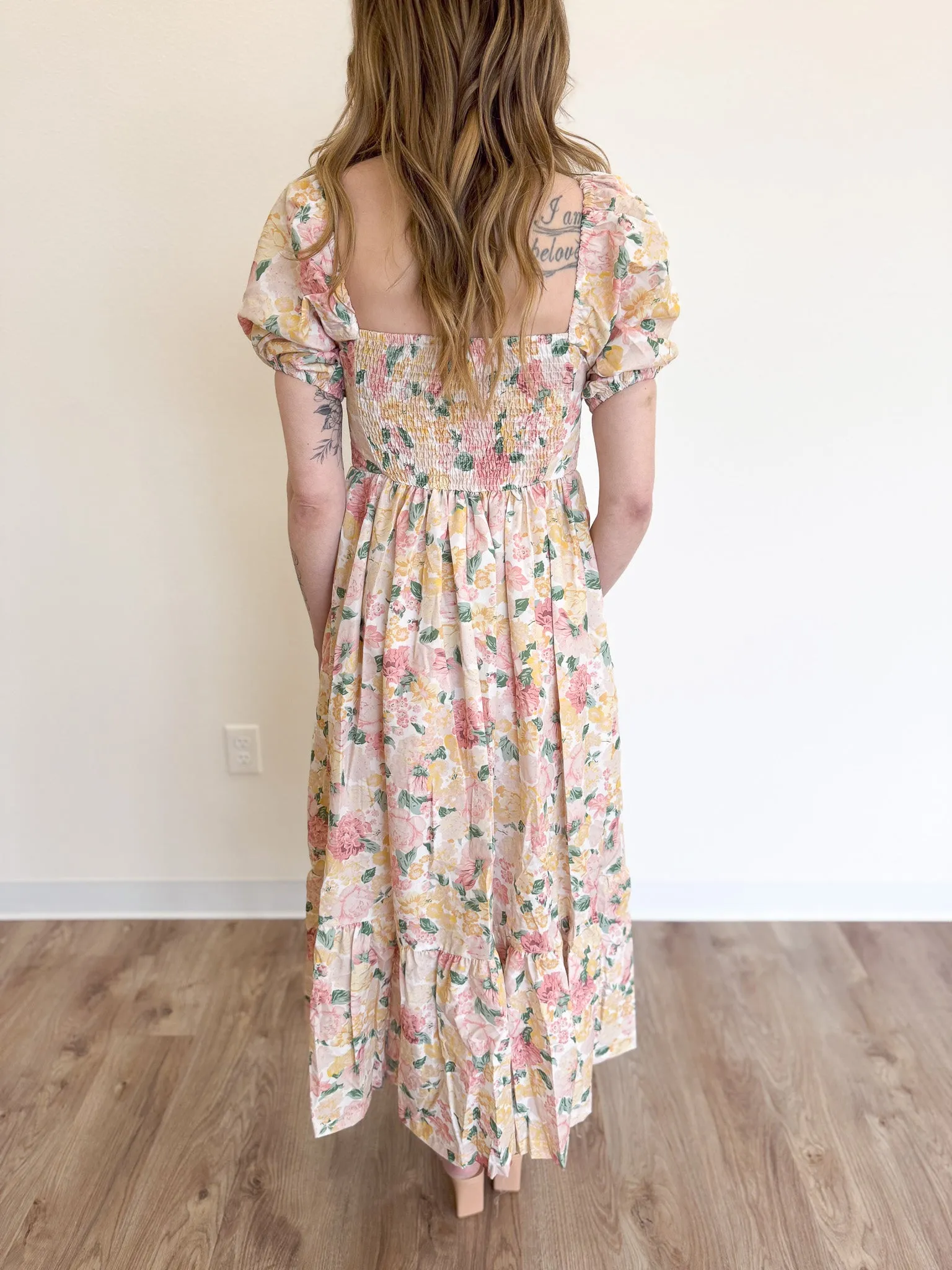 Maven Pleated Bodice Floral Dress