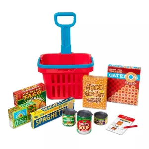 Melissa and Doug - Fill & Roll Grocery Basket Play Set