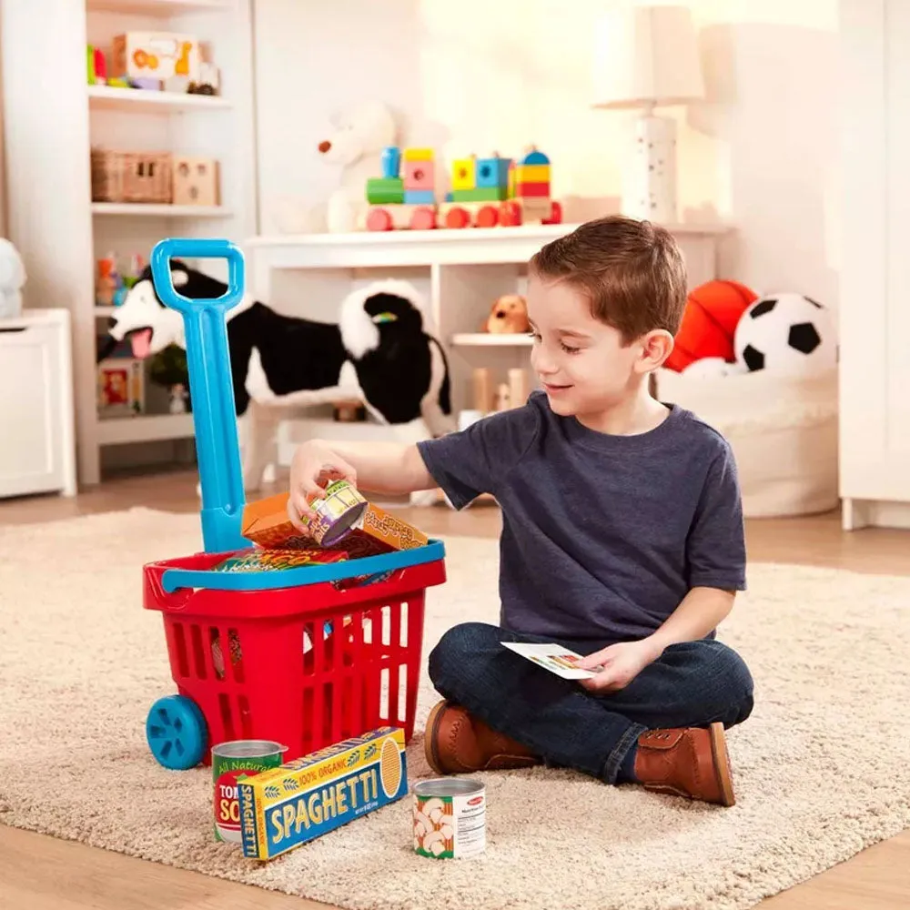 Melissa and Doug - Fill & Roll Grocery Basket Play Set
