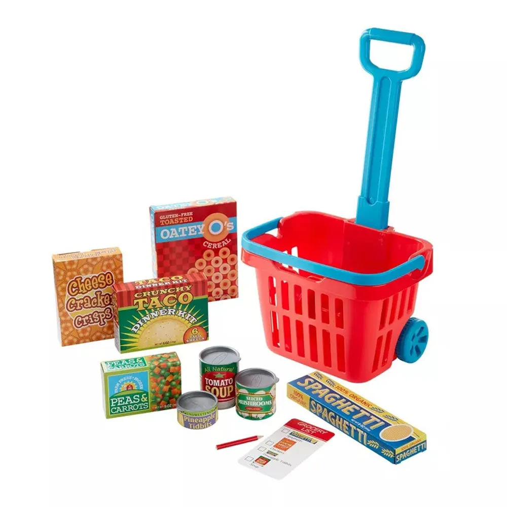 Melissa and Doug - Fill & Roll Grocery Basket Play Set