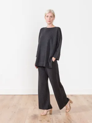 merino tunic - charcoal