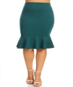 Mermaid Skirt - Hunter Green (Plus)