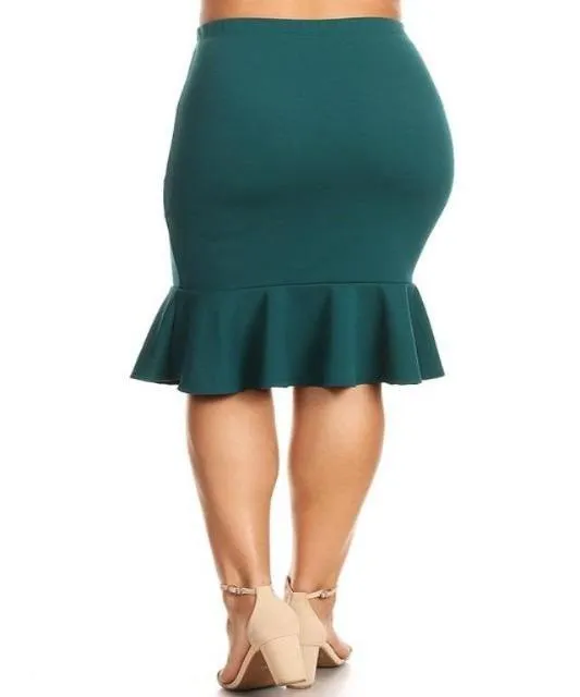 Mermaid Skirt - Hunter Green (Plus)