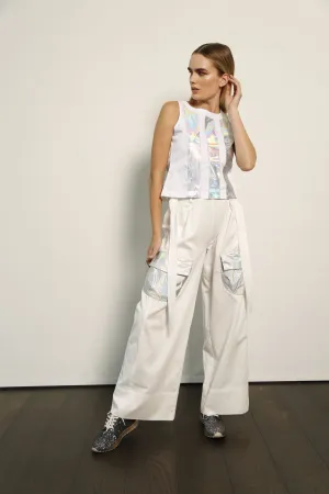 Metallic Top And Pants Set