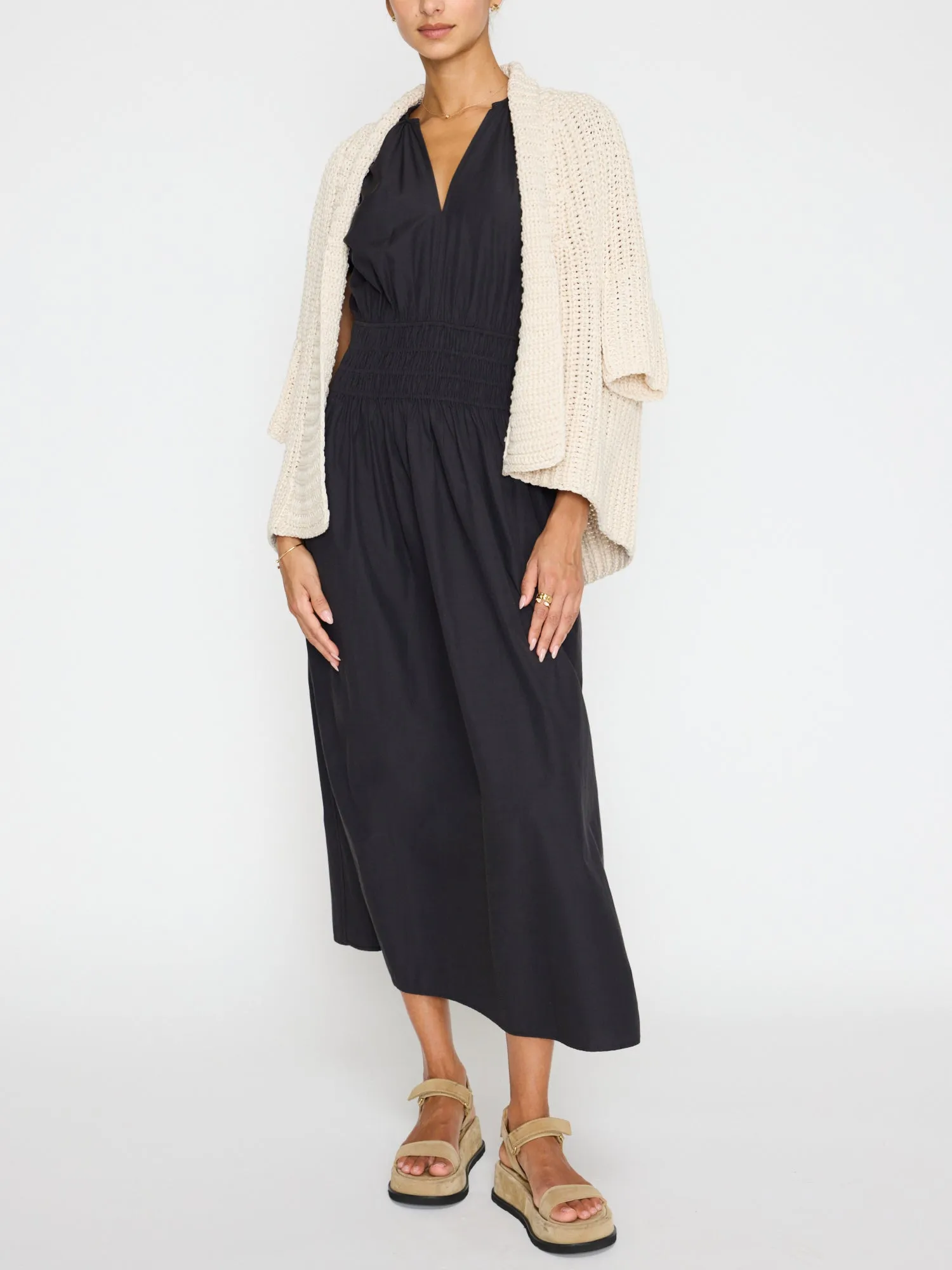 MINA DRESS IN WASHED BLACK
